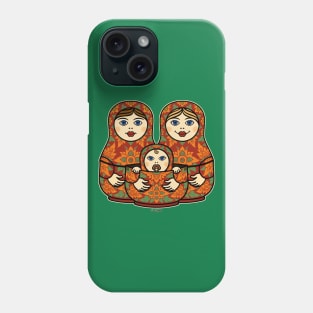 MATRYOSHKA DOLLS PARENTS AND BABY by San Miguel Phone Case