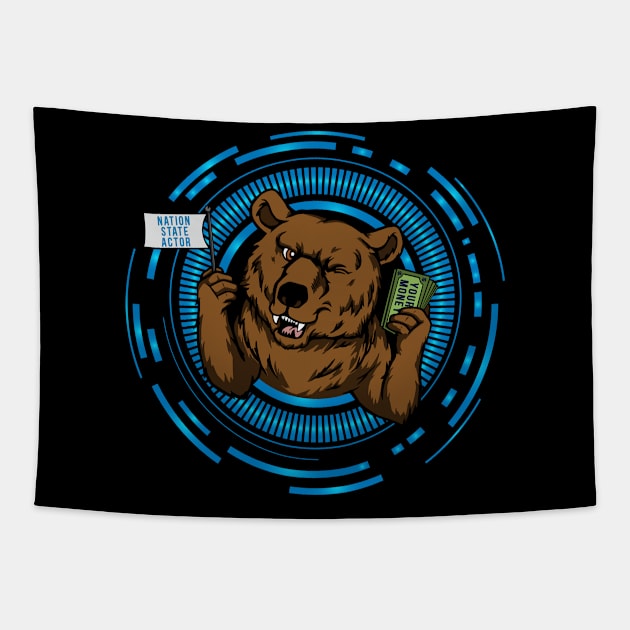 The Bear - Cyber War Series Tapestry by MySecurityMarketplace