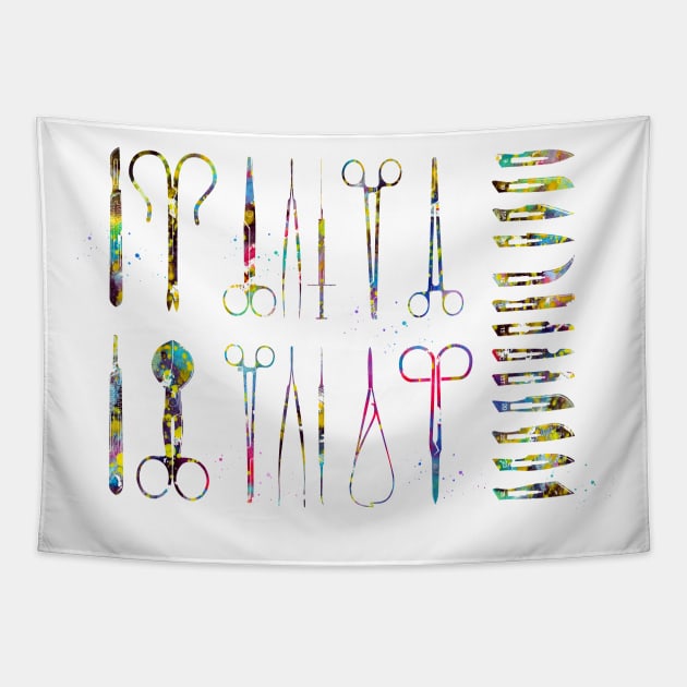 Medical Tools Tapestry by erzebeth