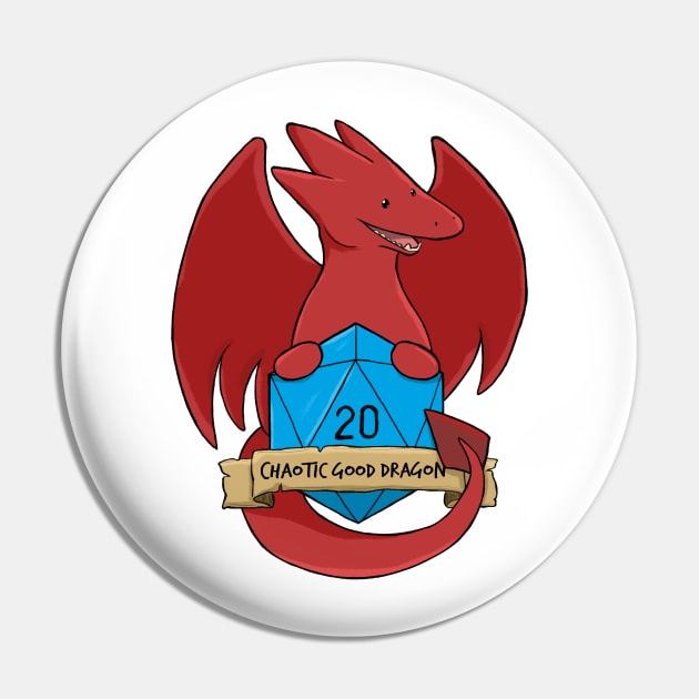 Chaotic Good Dragon - Color Pin by DnDoggos