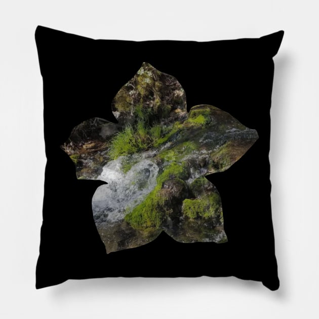 Rippling Stream Flower Pillow by Geomhectic