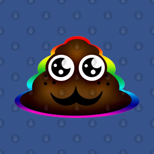 Rainbow Poop Emoji by Not Meow Designs 