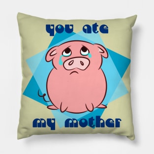 Sad piggy Pillow