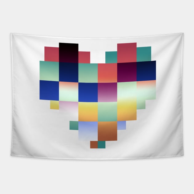 A Square Heart Tapestry by jkim31