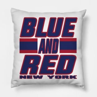 New York LYFE Blue and Red NY True Football Colors! Pillow