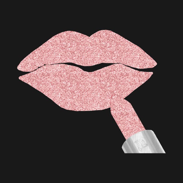 Pink Lipstick Kiss II by LittleBean