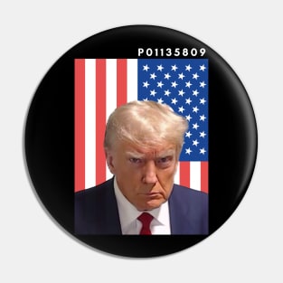 Trump Mugshot Political Satire Funny Trump Design Top Quirky Political Humor Unique Statement Pin