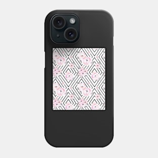 Pink Floral Geometric Phone Case