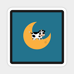 Moon Cow Magnet