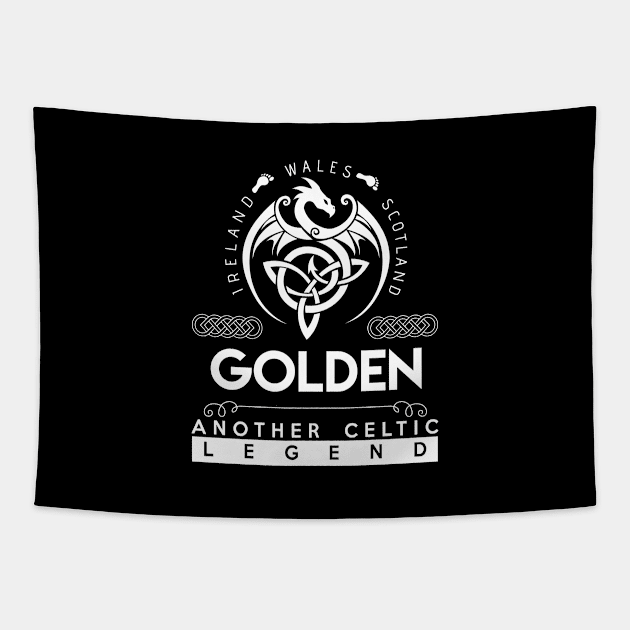 Golden Name T Shirt - Another Celtic Legend Golden Dragon Gift Item Tapestry by harpermargy8920