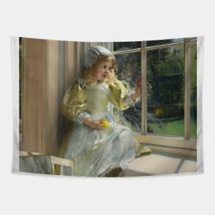 A Looking Out O'window, Sunshine by Laura Theresa Alma-Tadema Tapestry