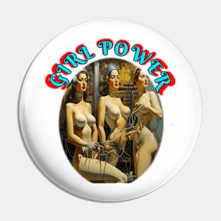 Girl Power Retro surreal Pin