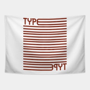 Type Stripes (Red) Tapestry