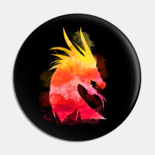 Dragon watercolor Lava Pin