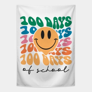 100 days of school Retro Smile Tapestry