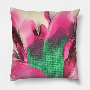 Pink and Emerald Floral Dip Pillow