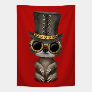 Steampunk Baby Sloth Tapestry