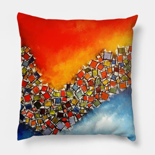 Abstract art Pillow by TAMOH65
