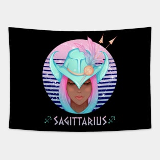 Retro Sagitterius Zodiac Tapestry