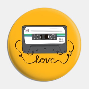 Love Mix Tape Pin