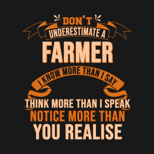 Proud Farmer Funny Job Title Saying Quote Gift T-Shirt