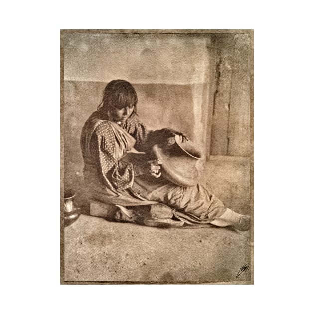 Native Potter Woman, Santa Clara, New Mexico 1905 Edward S Curtis by rocketshipretro