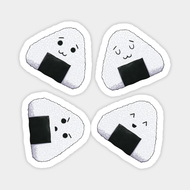Onigiri emoji Magnet by Art_of_Rob