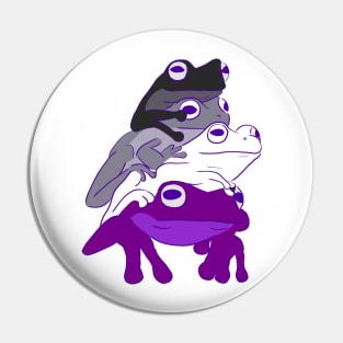 Asexual Pride Frog Stack Pin