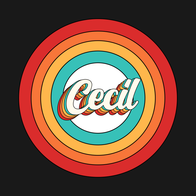 Cecil Name Shirt Vintage Cecil Circle - Cecil Gift - T-Shirt | TeePublic