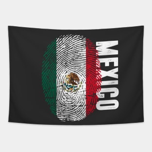 Mexico Flag Fingerprint My Story DNA Mexican Tapestry