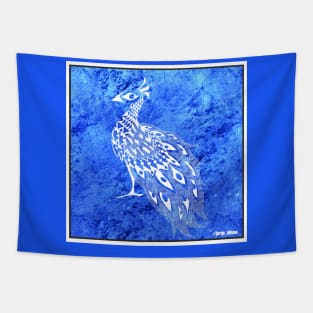 peacock pavo real in mexican ecopop pattern Tapestry