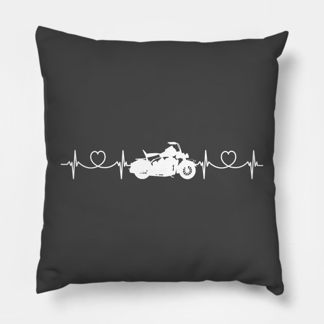 Bikers Heartbeat Design Pillow by B-awesome Store