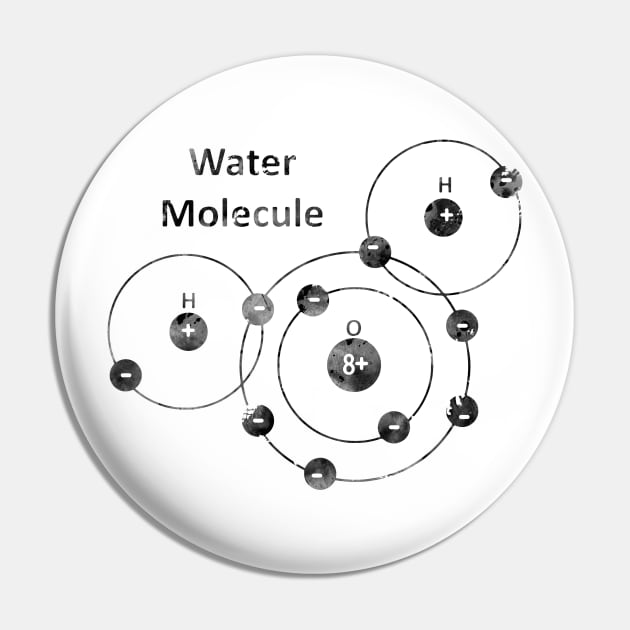 Water Molecule Pin by erzebeth