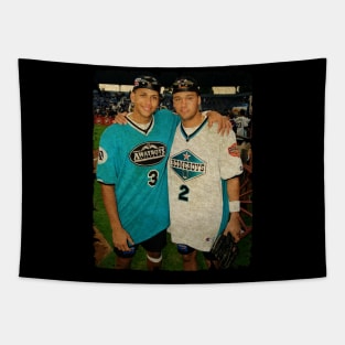Alex Rodriguez in Seattle Mariners and  Derek Jeter in New York Yankees Tapestry