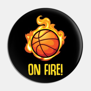 Basketball fire ball Pin