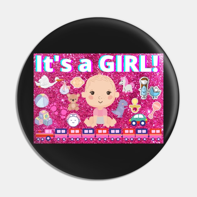 It's a Baby Girl Pin by BRIJLA