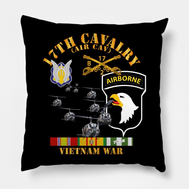 Bravo Troop 2nd Squadron 17th Cav - 101st  Airborne Div w VN SVC Pillow by twix123844