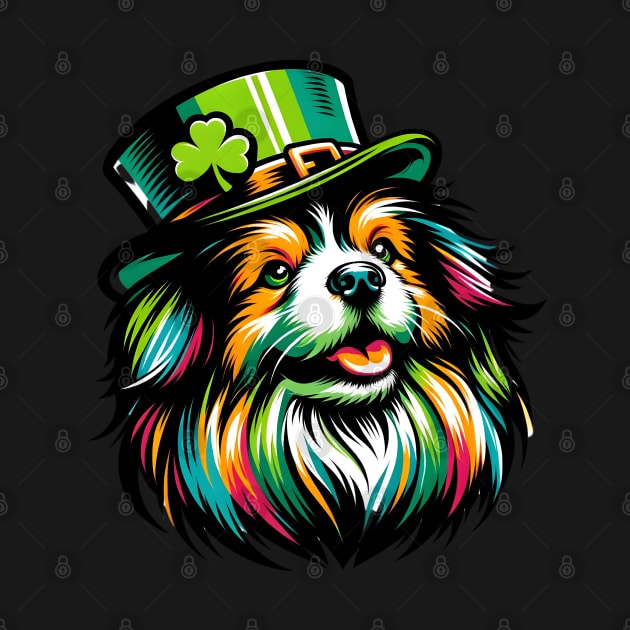 Tibetan Spaniel in Leprechaun Hat: St Patrick's Celebration by ArtRUs