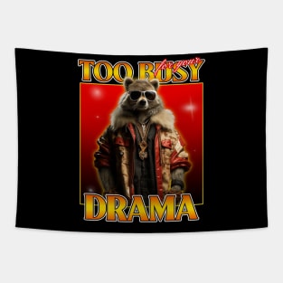 Funny Raccoon Boss Tapestry