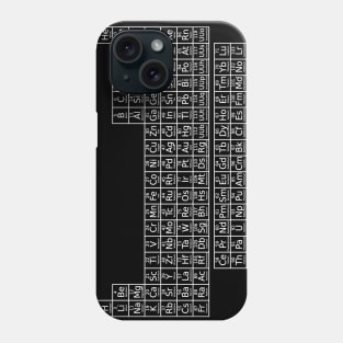 Periodic Table of Elements (invert) Phone Case