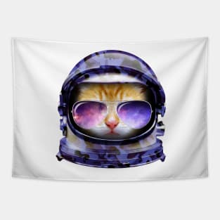 Kitty in Space Blue Camo Edition Tapestry