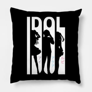 Oshi no Ko Idol Anime Characters Cool Typography Design Pillow