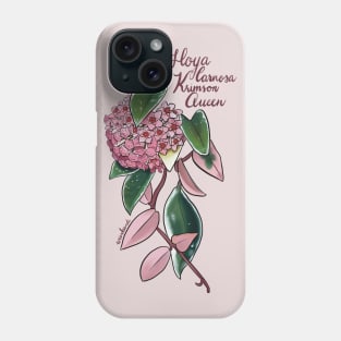 Hoya carnosa Krimson Queen in bloom Phone Case