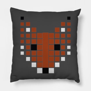 Fox head square pattern Pillow