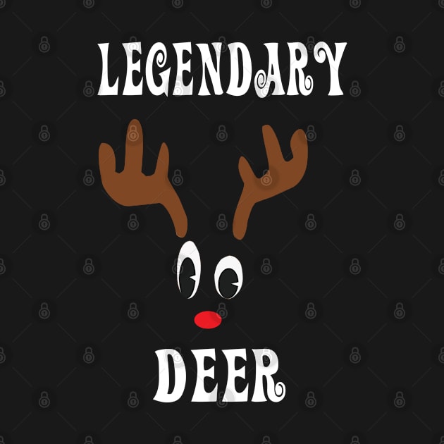 Legendary Reindeer Deer Red nosed Christmas Deer Hunting Hobbies Interests by familycuteycom