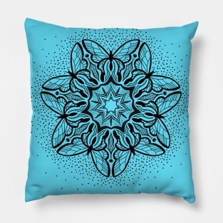 Symmetric Butterflies - Mandala Design Pillow