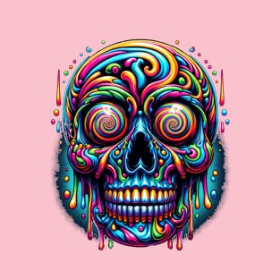 melting trippy skull T-Shirt