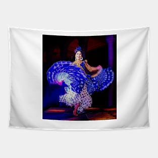 Flamenco in Blue Tapestry