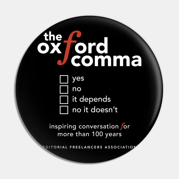 Oxford Comma Pin by EFAShop