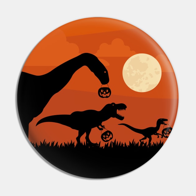 Dinosaur Halloween T-Rex Velociraptor Brontosaurus Pin by RAWRTY ANIMALS